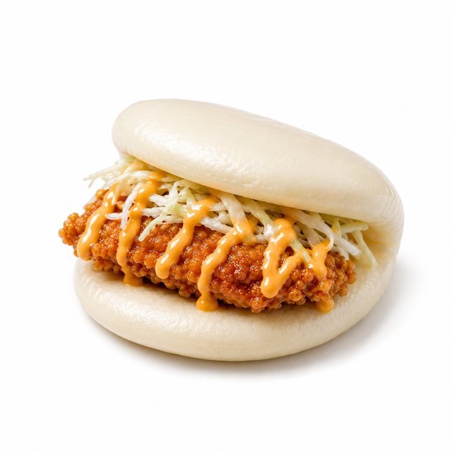 Bao poulet frit sauce spicy